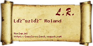 László Roland névjegykártya