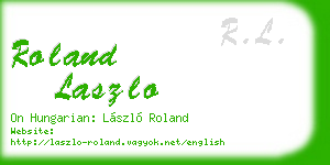 roland laszlo business card