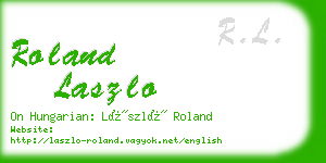 roland laszlo business card